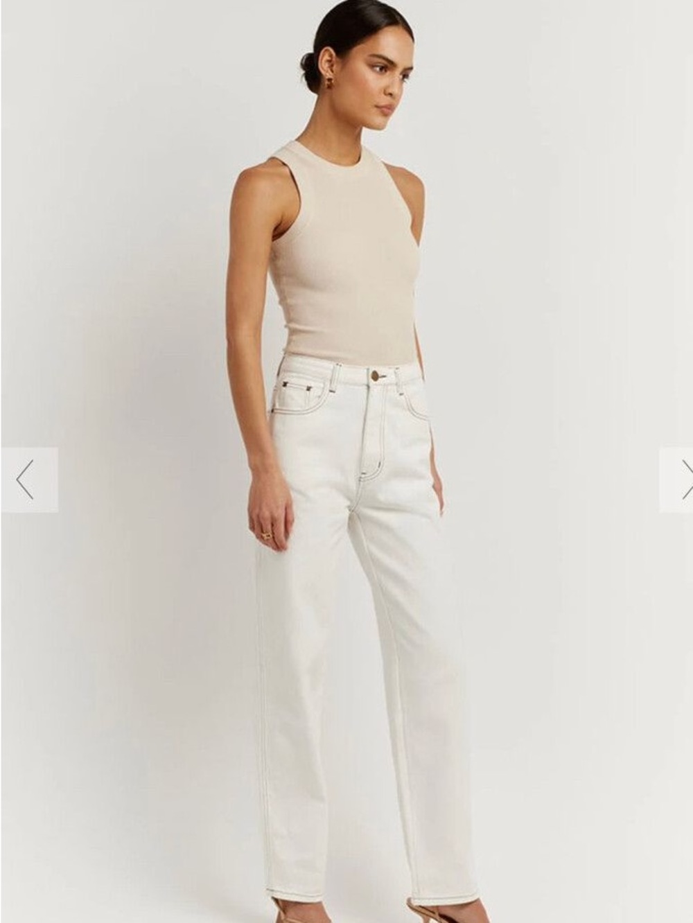 DISSH Straight Leg Women's Jeans in White